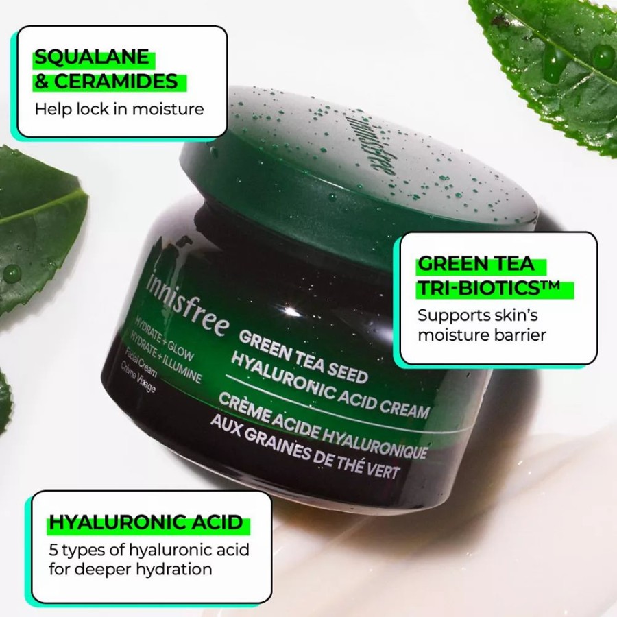 * Moisturizers | Innisfree Green Tea Hyaluronic Acid Hydrating Moisturizer