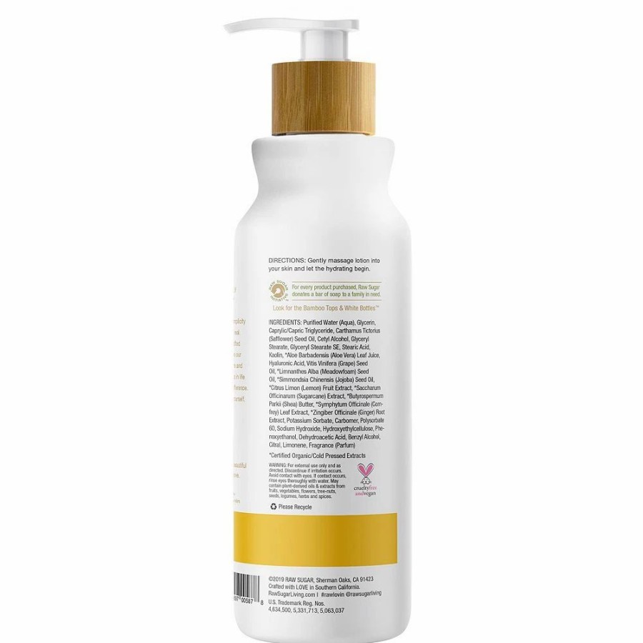 * Body & Hand Lotion | Raw Sugar Living Body Lotion Lemon Sugar