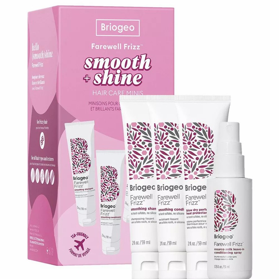 * Shampoo | Briogeo Farewell Frizz Smooth + Shine Hair Care Travel Kit For Frizz Control + Heat Protection