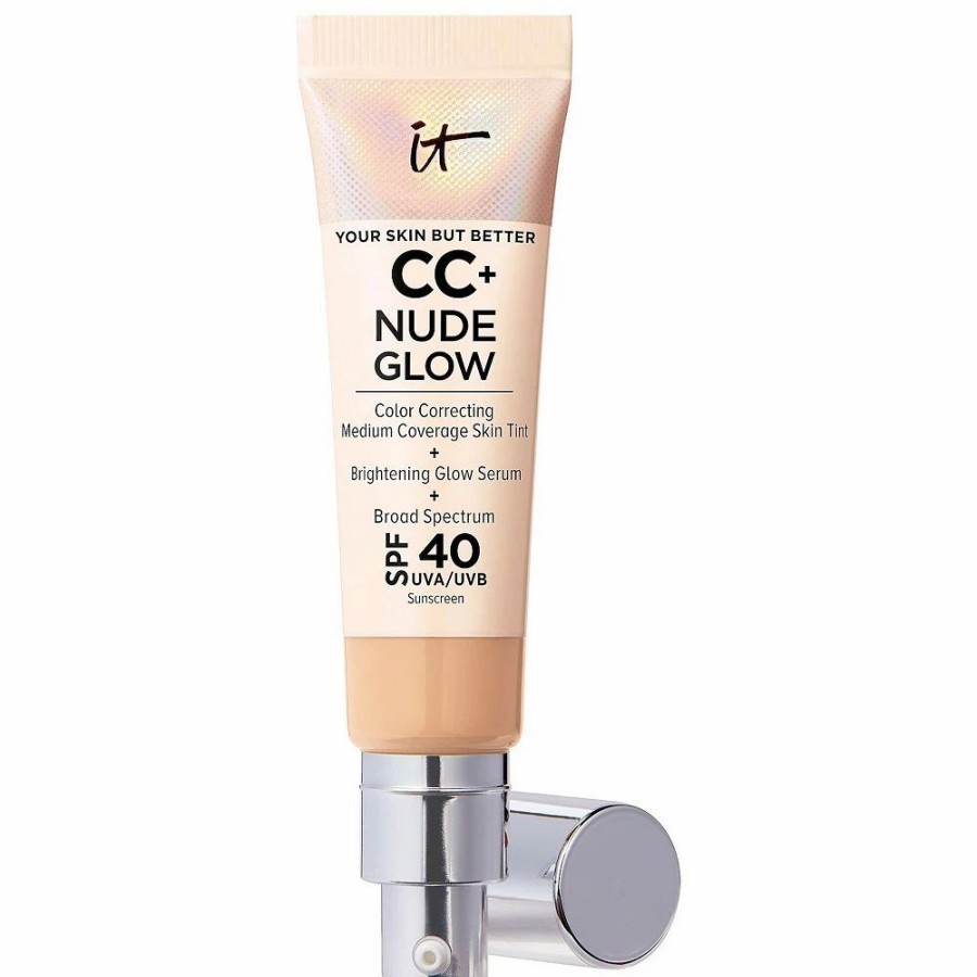 * Foundation | It Cosmetics Cc+ Nude Glow Weight Foundation + Glow Serum With Spf 40 And Niacinamide