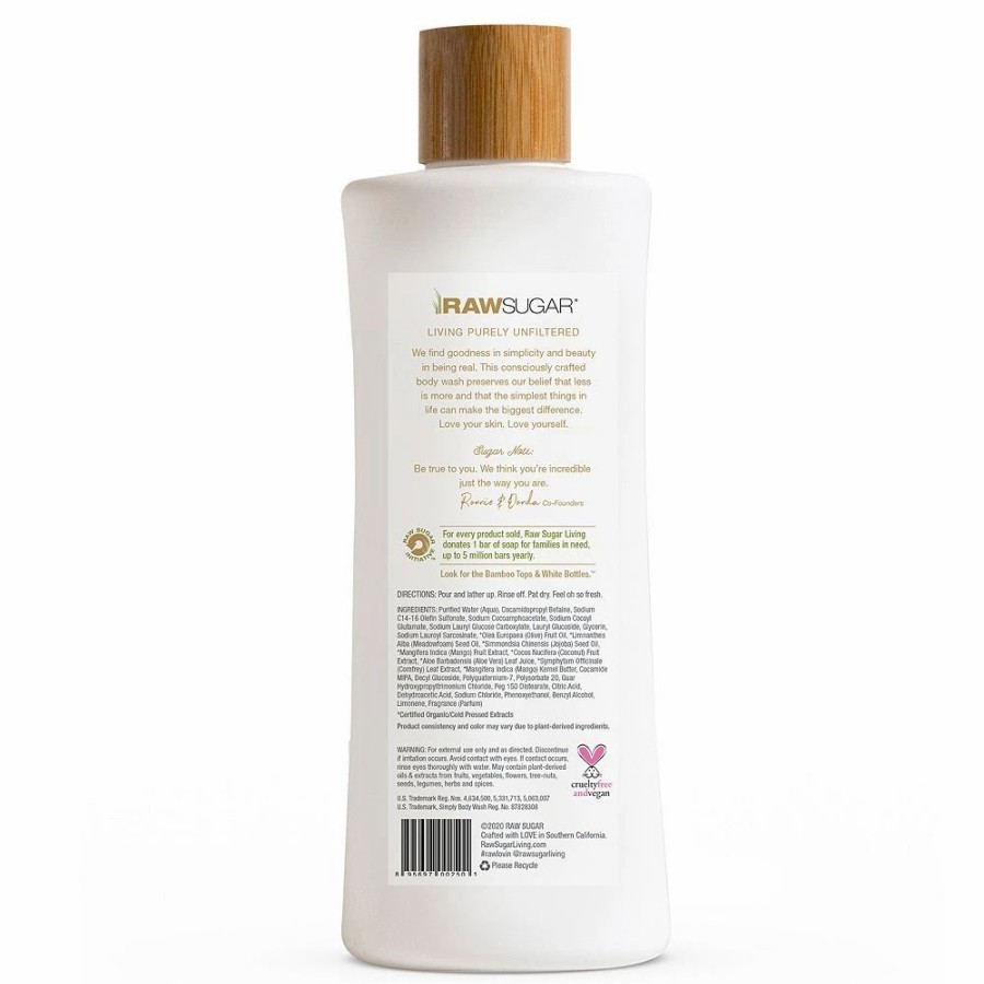 * Body Wash & Shower Gel | Raw Sugar Living Simply Body Wash Raw Coconut + Mango