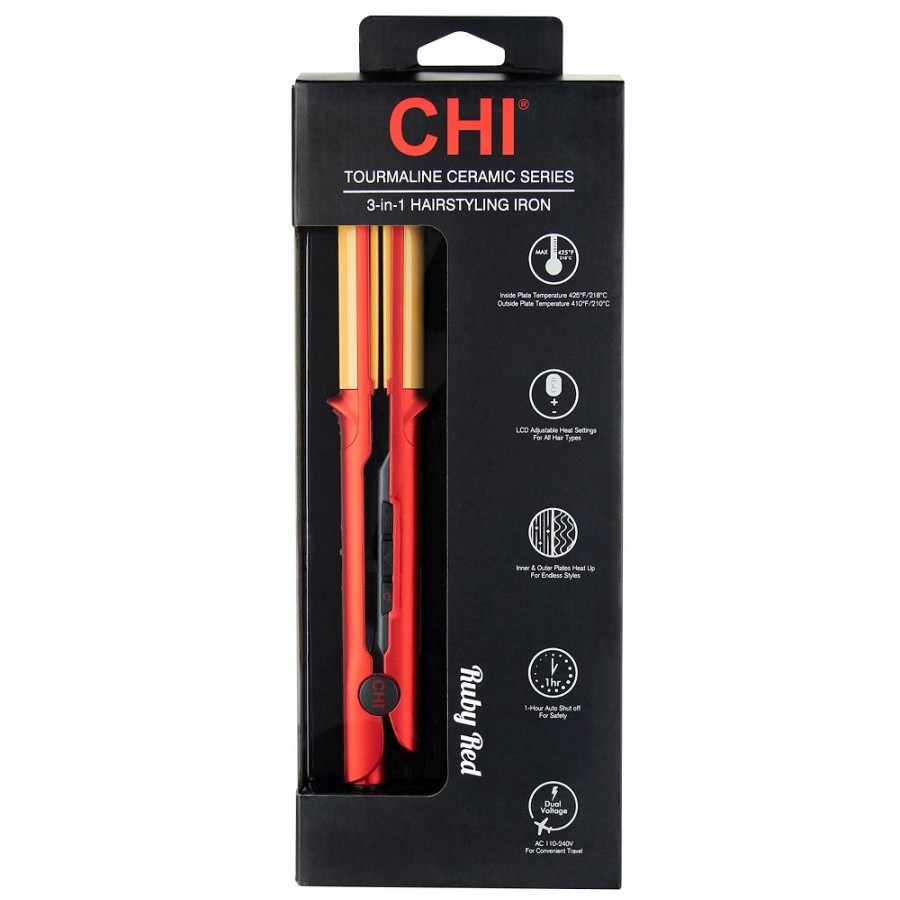 * Flat Irons | Chi Tourmaline Ceramic 3-In-1 Hairstyling Iron