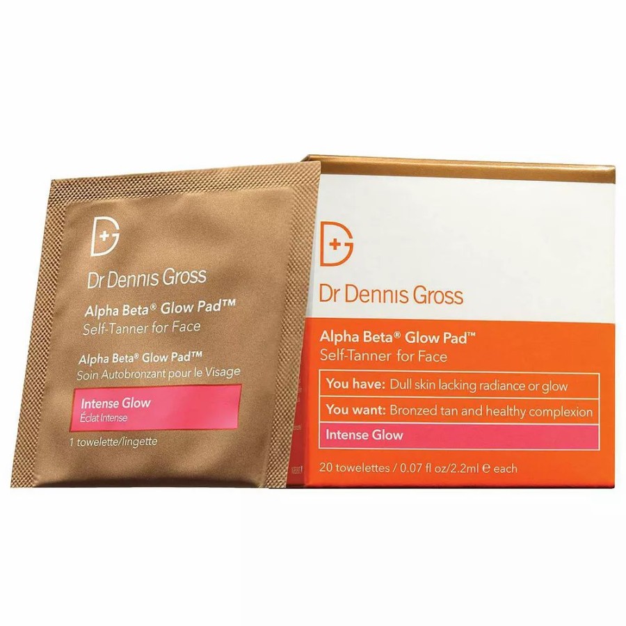 * Self Tanners & Bronzers | Dr. Dennis Gross Skincare Alpha Beta Intense Glow Pad Self-Tanner For Face