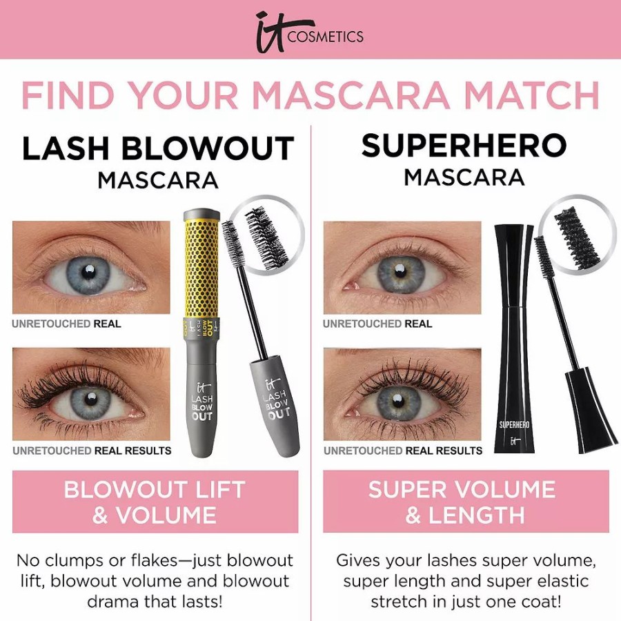 * Mascara | It Cosmetics Superhero Elastic Stretch Volumizing And Lengthening Mascara