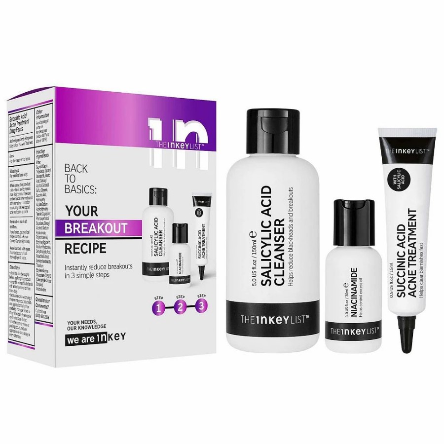 * Skincare Sets | The Inkey List Back To Basics: Goodbye Acne Skincare Set