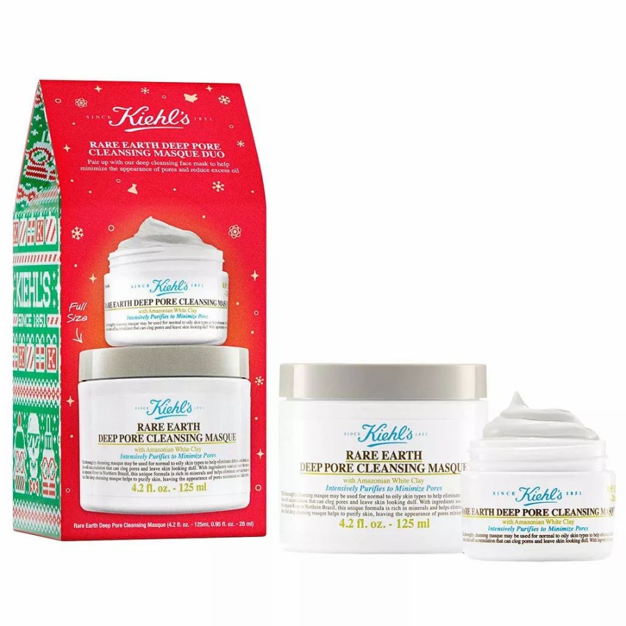 * Skincare Sets | Kiehl'S Since 1851 Rare Earth Deep Pore Cleansing Mask Duo Holiday Gift Set