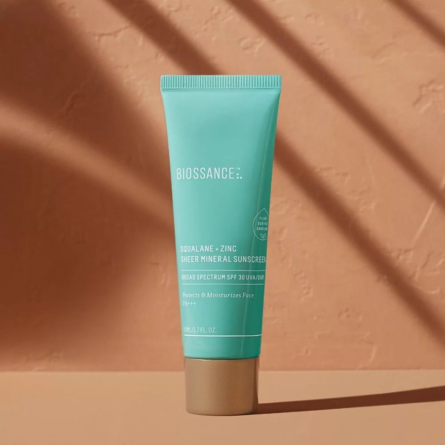 * Sunscreen | Biossance Squalane + Zinc Sheer Mineral Sunscreen Spf 30 Pa +++