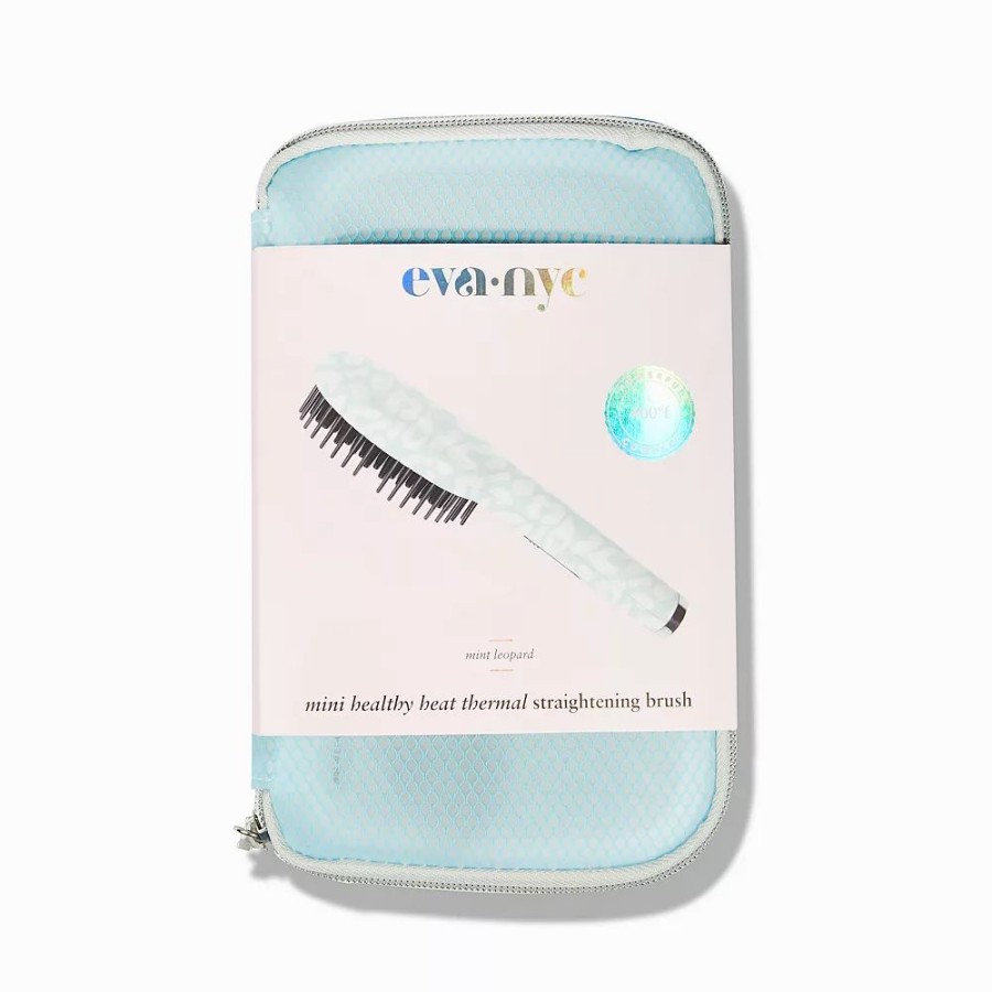 * Flat Irons | Eva Nyc Mint Leopard Mini Healthy Heat Thermal Straightening Brush