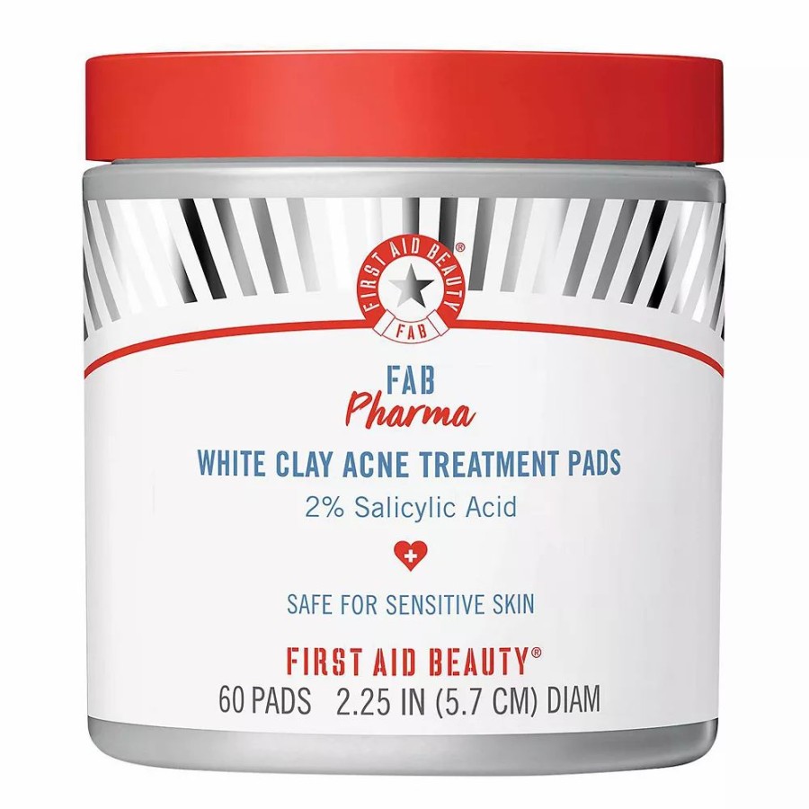 * Treatments | First Aid Beauty Fab Pharma White Clay Acne Treatment Pads 2% Salicylic Acid